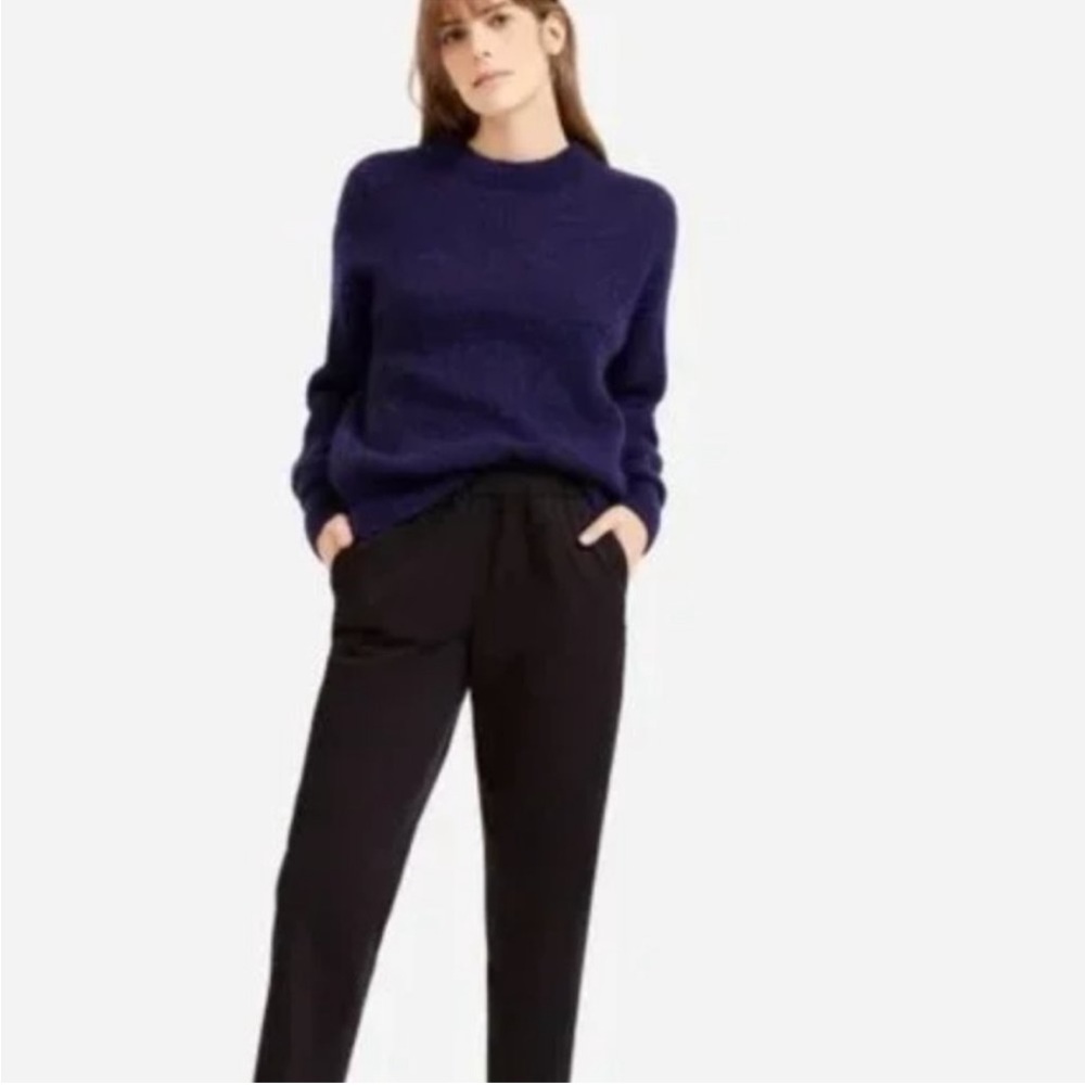 Everlane Alpaca Crew Sweater in Heather Cobalt Blue